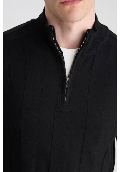 D's Damat Ds Damat Regular Fit Siyah Düz Örgü Kazak 5hf063902154m Çok Renkli