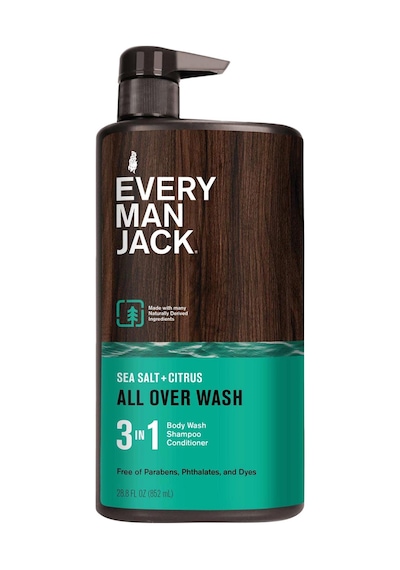 Every Man Jack Sea Salt + Citrus 3 Ü 1 Arada Şampuan Saç Kremi Ve Duş Jeli 852ml Tüm Saç Tipleri