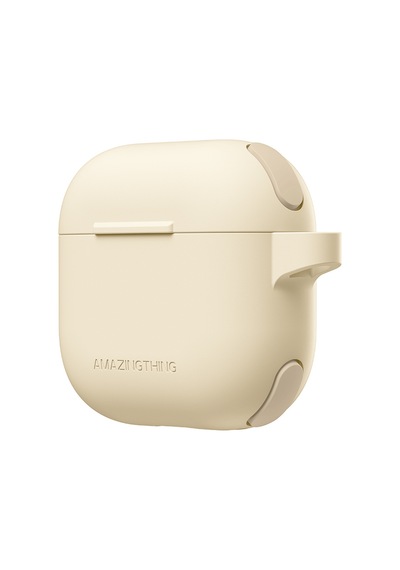 Apple Uyumlu AirPods 4 Kılıf Amazingthing Airbag Köşe Tasarımlı Omni Serisi Silikon Kılıf Desert Titanyum