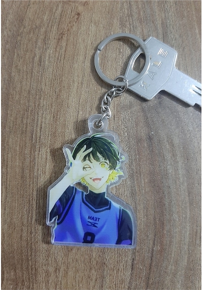Owl Bag Blue Lock Meguru Bachira Anime Desenli Acrylic Anahtarlık Çanta Süsü Çok Renkli