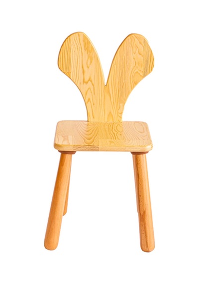 Woodnjoy Wood & Joy Doğal Ahşap Çocuk Sandalye Fare Ahşap
