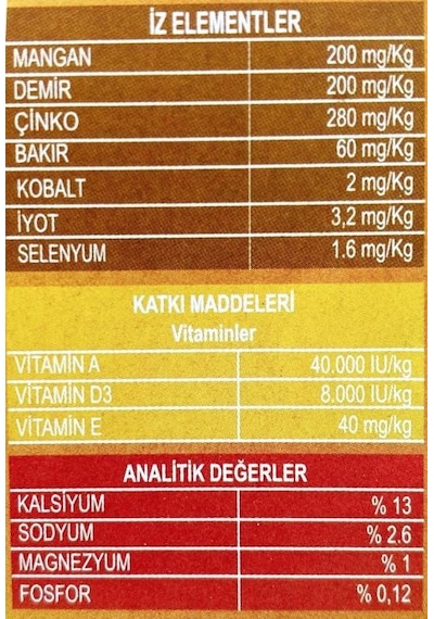 Vitacowa 25 Kg Yalama Kovası Vitamin-Mineral Özel Formül