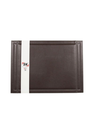 4713 Sümen Takımı Suni Deri Tek Parça Kapaklı Pad Sümen 55x40 Cm, Kahve