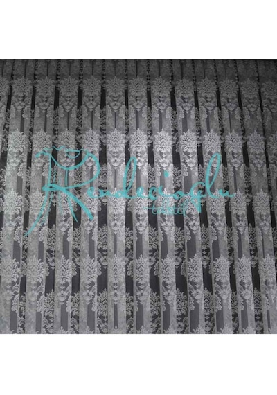 Tül Perde Damask Desen Jakar Kabartma Tüm En Ölçülerinde Ekru