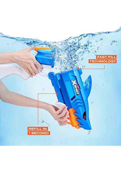 X-shot Shark Su Tabancası - 10 Metre Menzilli 700 Ml Kapasiteli Büyük Boy Su Pompası Çok Renkli