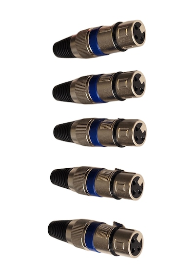 Profesyonel Xlr Dişi Jak - Ses Sistemleri İçin 3 Pinli Konnektör - 5'li Set