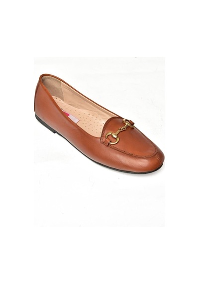 Fox Shoes R667001403 Taba Hakiki Deri Babet Taba