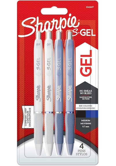 S-gel Jel Kalem 0.7 Mm Uç, Buz Mavisi &amp Amp Beyaz İnci 4'lü Paket, Siyah &amp Amp Mavi Mürekkep Genel