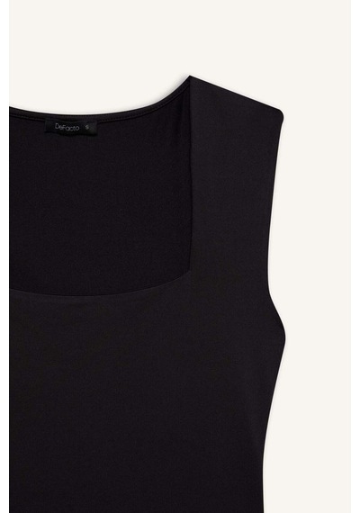 Defacto Kare Yaka Bodysuit E9045ax26smbk81 Siyah-bk81