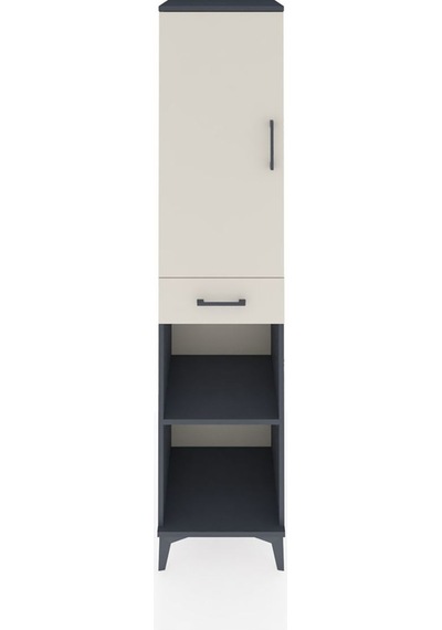 Hyperion Dolap 4 Raflı Tek Çekmeceli Tek Kapaklı 44x44x195 An... Antrasit