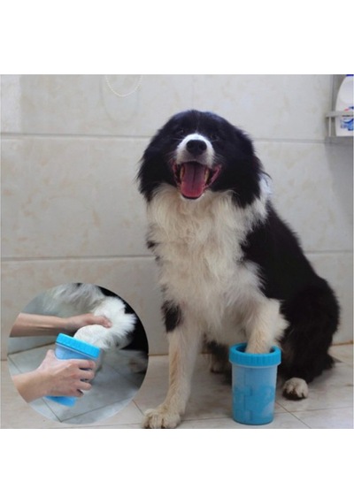 Pribor Küçük Irk Köpek & Kedi Pati Ayak Yıkama Kovası Silikon Jel Fırçalı Pati Temizleme Bardak 11 X 9 Cm