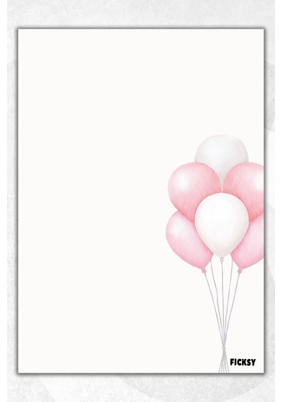 A5 Balon Bloknot Çizgisiz Defter - 50 Yaprak - Memopad - Notepad - Not Defteri - Not Kağıdı Çok Renkli Çok Renkli