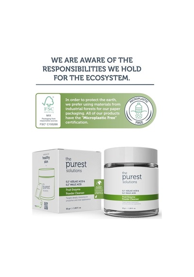 The Purest Solutions, Arındırıcı Ve Canlandırıcı Tüm Ciltler İçin Meyve Asitleri İçeren Toz Temizleyici 55 Gr