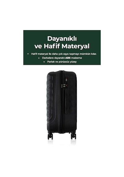 Cotpoly Home Babil Lüx Abs Orta Boy Valiz 65 Cm Sarı