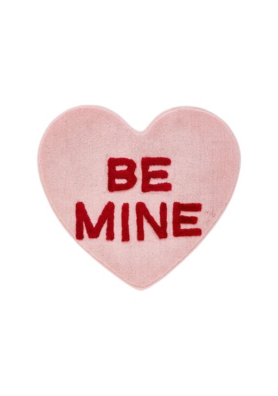 Tr Be Mine Pembe Kalp Halı 35 İnç, El Dokuma Eğlenceli Sevimli Y2k Tasarım Halılar Banyo, Mutfak, Oturma Odası, Ya Genel