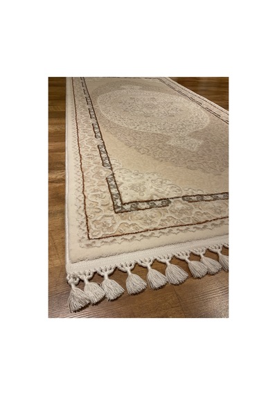 Delüks 7028 100x200 Vizon Halı Krem