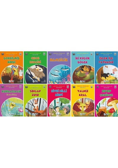 3.sınıf Öğretmen Tavsiyeli Okumayı Sevdiren 48 Sayfa 10 Kitaplık Hikaye Seti-4 Slime Set Hediyeli