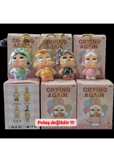 Crybabyplastik Crying Again Series Peluşdeğil -vinyl Face Plush Blind Box - Çanta Charm - Anahtarlık Çok Renkli