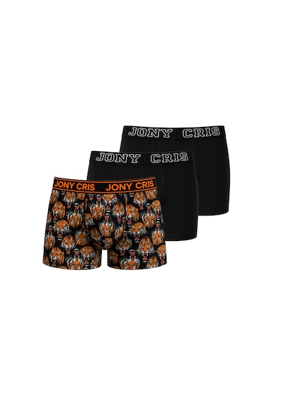 Jony Cris Baskılı Desenli Erkek Boxer 3 Lü Erkek Baksır İç Giyim Çok Renkli-6
