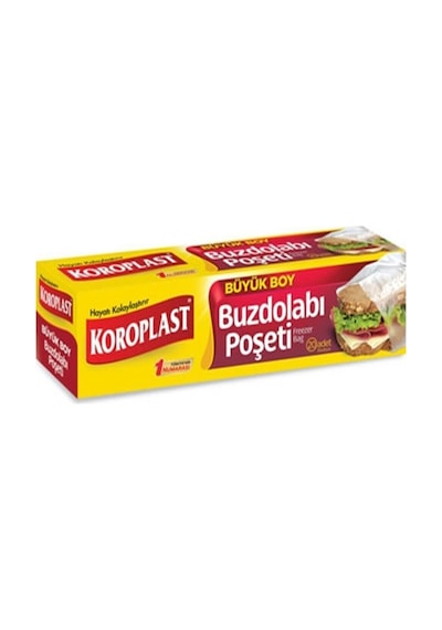 Koroplast Tekli Buzdolabı Poşeti Büyük 20 Li 30x45 Cm