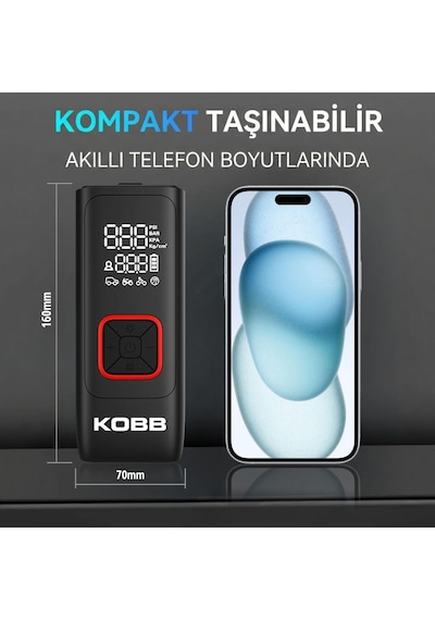Kobb Kb426 12v / Şarjlı Li-ion 150 Psı Dijital Göstergeli Akıllı
