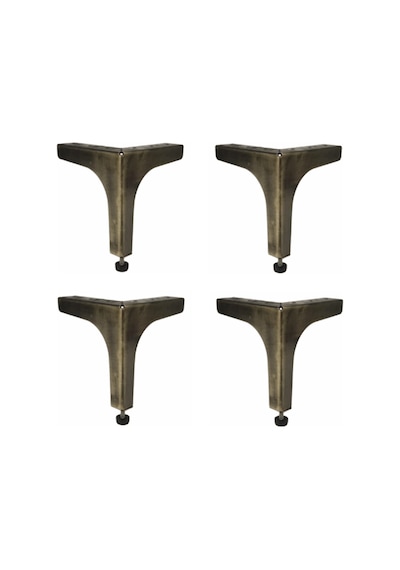 4 Adet Klas Ayak Metal 12,5 Cm Antik Mobilya Koltuk Ayağı Antik Sarı