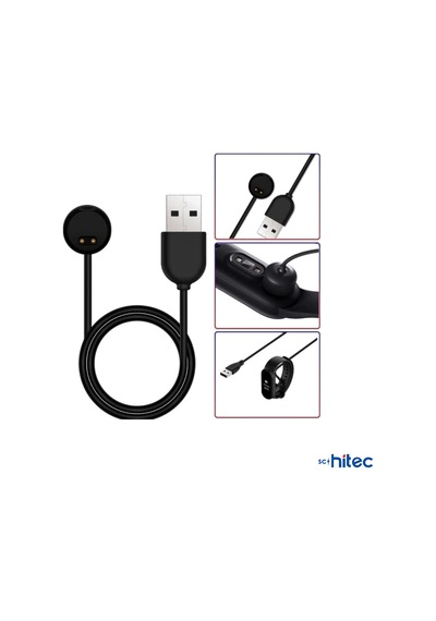 Schitec Mi Band 5 - Mi Band 6 - Mi Band 7 Akıllı Bileklik Usba Şarj Cihazı Kablosu