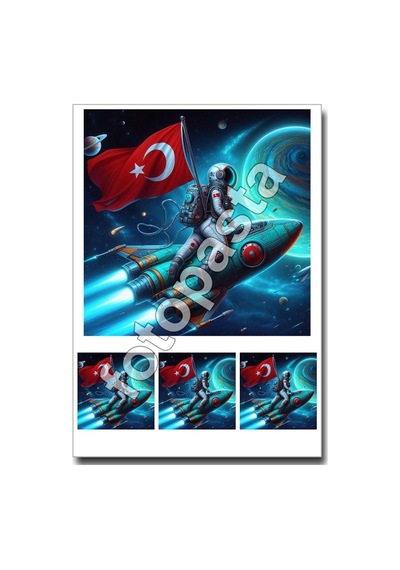 Astronot Yenilebilir Resim Baskısı 04 Diğer