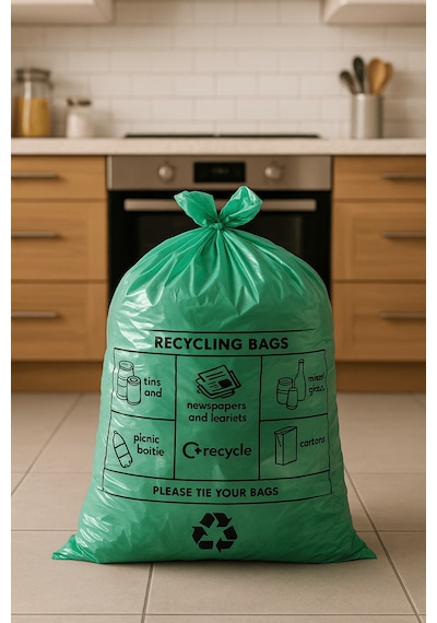 Yeşil Rulo Çöp Poşeti 36,5x83,5 Cm 3x25 Adet Ev Mutfak İş Ofis Avantajlı Paket