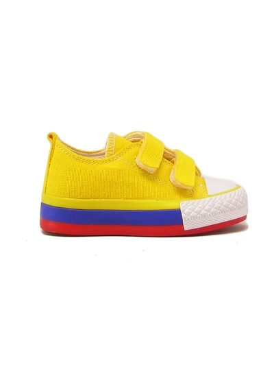 Kanuga Magl1202 Sarı Unısex Çocuk Çift Cırtlı Converse Sari