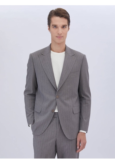 Kip Vizon Çizgili Comfort Fit Takım Elbise Çok Renkli