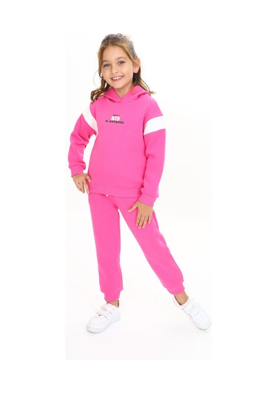 Toontoy Kids Toontoy Kız Çocuk 2'li Takım Baskılı Kolej Yaka Fermuarlı Cepli Sweatshirt & Beli Paçası Ribanalı Jogger Eşofman Altı - 3 İplik Şardonlu Orkide Toontoy Kids Toontoy Kız Çocuk 2'li Takım Baskılı Kolej Yaka Fermuarlı Cepli Sweatshirt & Beli Paçası Ribanalı Jogger Eşofman Altı - 3 İplik Şardonlu Orkide