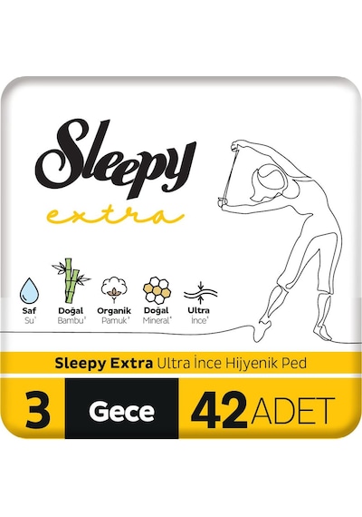 Sleepy Extra Ultra İnce Hijyenik Ped Gece 42 Adet Ped
