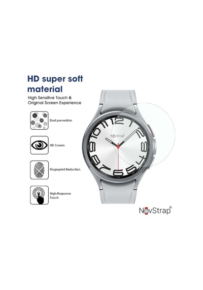 Novstrap Samsung Galaxy Watch 6 Classic 47mm İle Uyumlu Ekran Koruyucu Temperli Cam Uygulama Aparatı