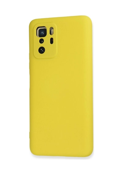 Poco X3 Gt Kılıf Nano İçi Kadife Silikon - Sarı İtdark9329