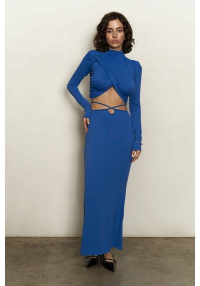 Mai Collection Mai Studios Co. Kelsey İp Detay Saks Mavi Crop Etek Takım Saks Mavi Mai Collection Mai Studios Co. Kelsey İp Detay Saks Mavi Crop Etek Takım Saks Mavi