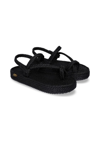 Nomadic Republic Hawaii Platform Kadın Halat Sandalet HAW.0020.P-R1534 Siyah