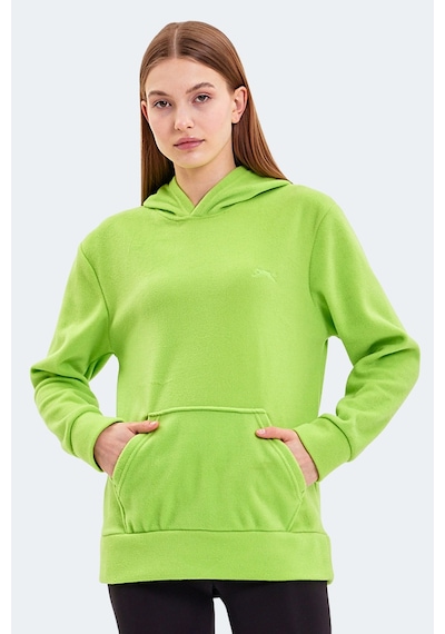 Slazenger Sassa In Kadın Kapüşonlu Cepli Nane Polar Nane Çok Renkli