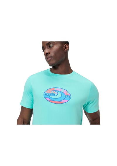 Speedo Ss Graphic Erkek Yüzücü Tişört Mavi