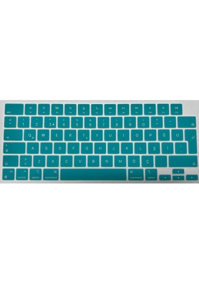 Arabulalaca Apple Macbook Uyumlu Air 13.6 Inç A3449 A3240 A3113 A2681 M2 / M3 / M4 / M5 Işlemcili Türkçe Q Silikon Klavye Koruyucu Mint