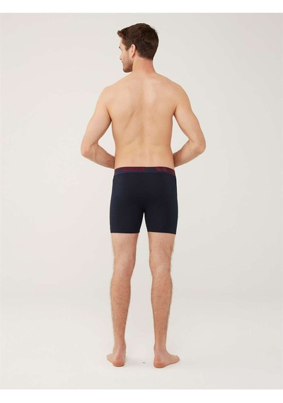 U.s. Polo Assn. Erkek Kırmızı - Gri Melanj - Lacivert 3 Lü Uzun Paçalı Boxer Kırmızı - Gri Melanj - Lacivert
