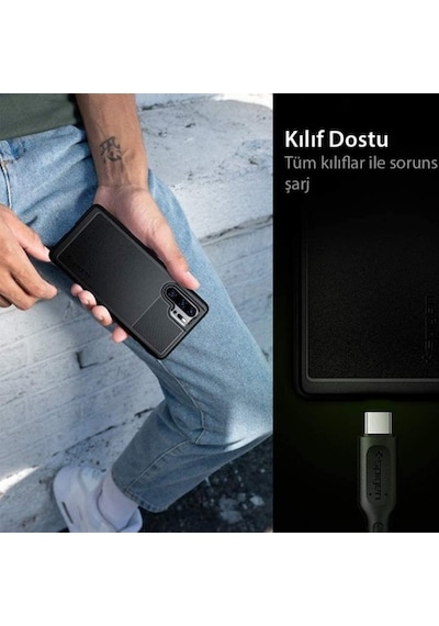 Spigen DuraSync USB-C to USB-C 3.2 100W Kevlar Hızlı Şarj Hızı Kablo C10C3 White - 000CA25706