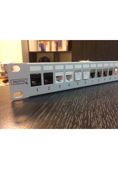 Digitus Dn-91410 24 Port Boş Patch Panel Zırhlı 1U Yüksekliğind