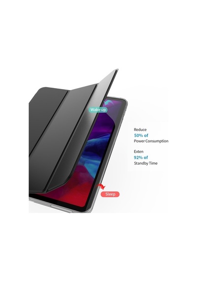 Apple Uyumlu iPad Pro 12.9 5. Nesil 2021 Kılıf Pu Deri Smart Standlı Cas