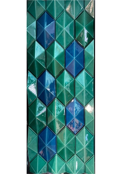 Armada Çini 12,5x25 Cm Yeşil Diamond Piramit Altıgen Çini Seramik