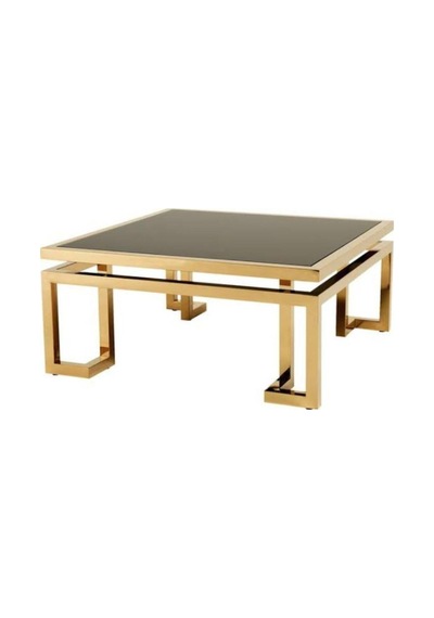 Zao Gold Metal / Cam Kare Orta Sehpa