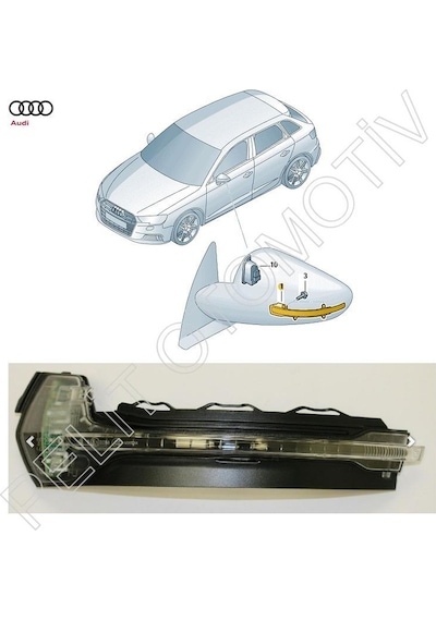 Audi A3 Sol Ayna Sinyali 8v0949101b 2013 - 2021