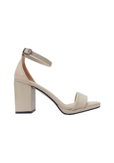 Gizem 402 Rugan Trend Fashion Kadın Sandalet Bej