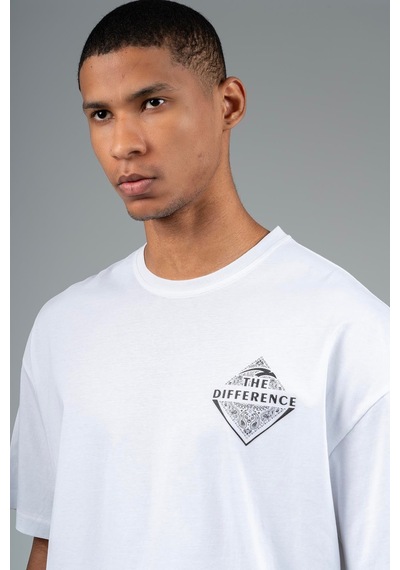 Maraton Sportswear Oversize Erkek Bisiklet Yaka Kısa Kol Basic Beyaz T-shirt 22694-beyaz Beyaz