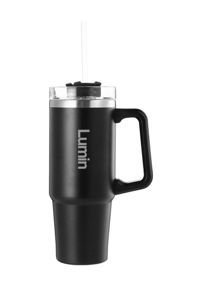 Lumin Quencher Tumbler 0,89 Litre Vakum Yalıtımlı Termos Bardak Kapaklı Ve Pipetli Black Edition